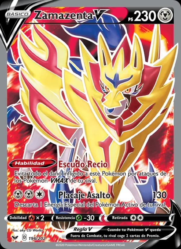 Zamazenta V card in Spanish