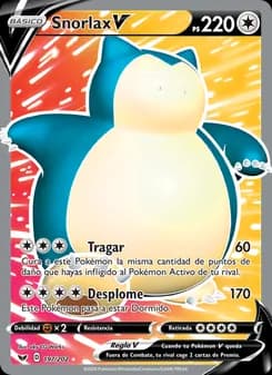 Snorlax V card in Spanish
