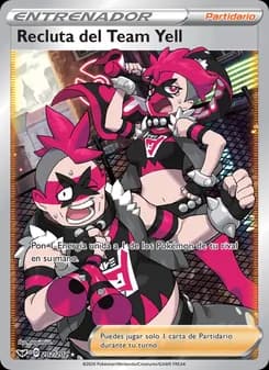Recluta del Team Yell card in Spanish