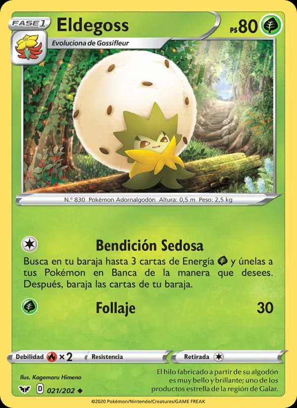 Eldegoss card in Spanish