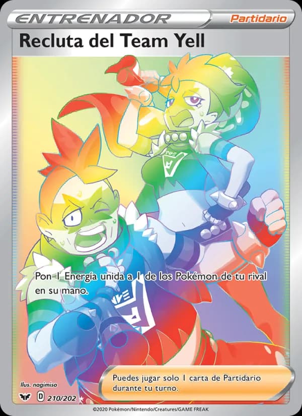Recluta del Team Yell card in Spanish