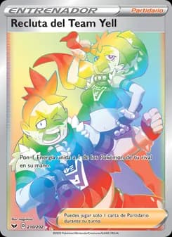 Recluta del Team Yell card in Spanish