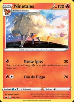 Ninetales card in Spanish