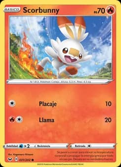 Scorbunny card in Spanish