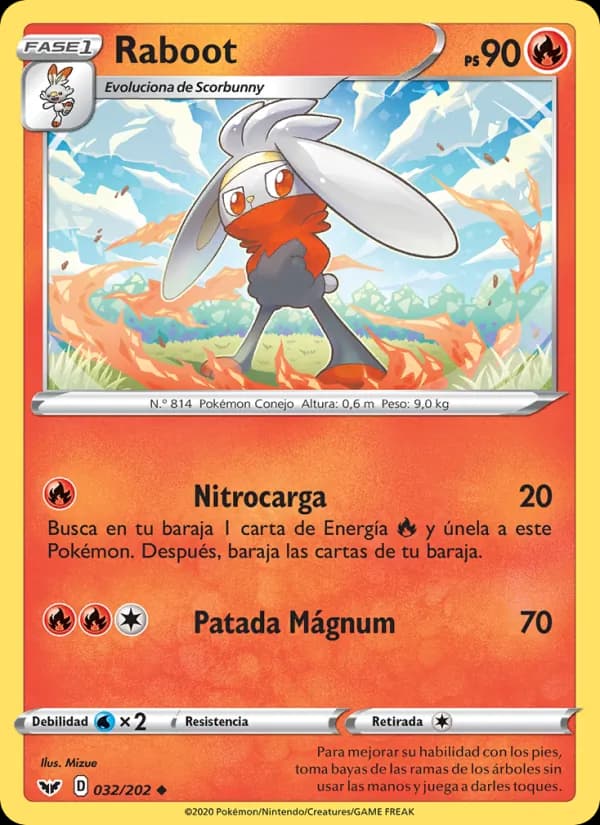 Raboot card in Spanish