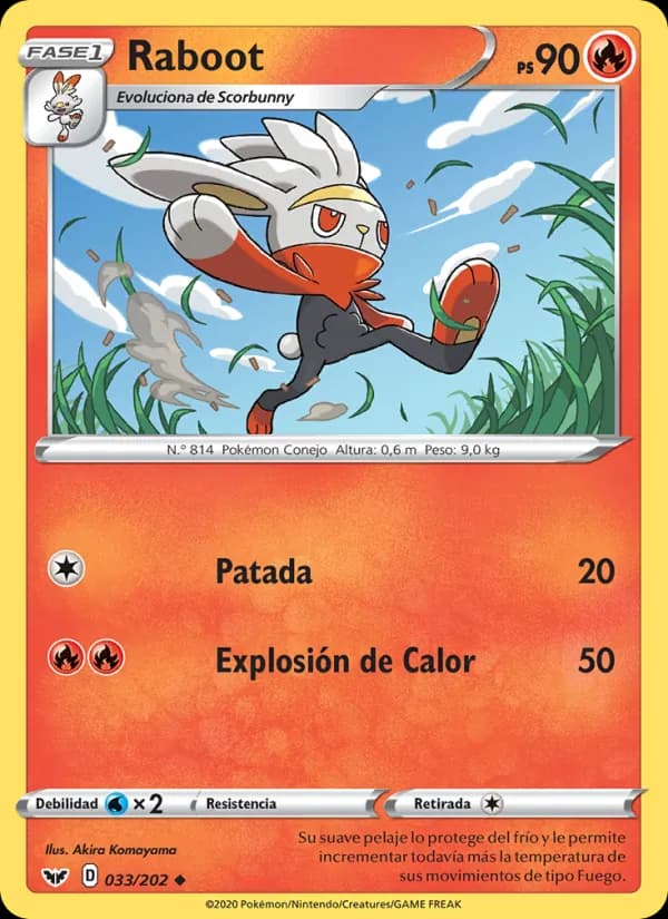 Raboot card in Spanish