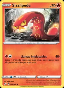 Sizzlipede card in Spanish