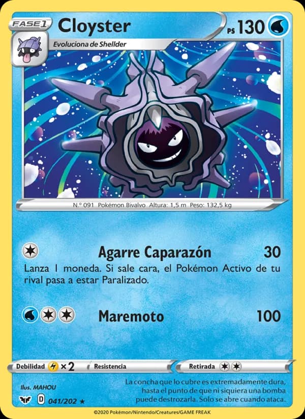 Cloyster card in Spanish