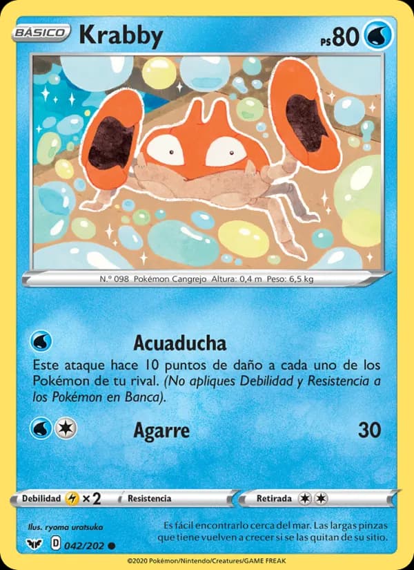 Krabby card in Spanish