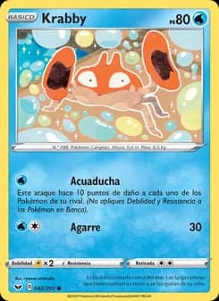 Krabby card in Spanish