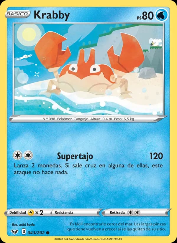 Krabby card in Spanish