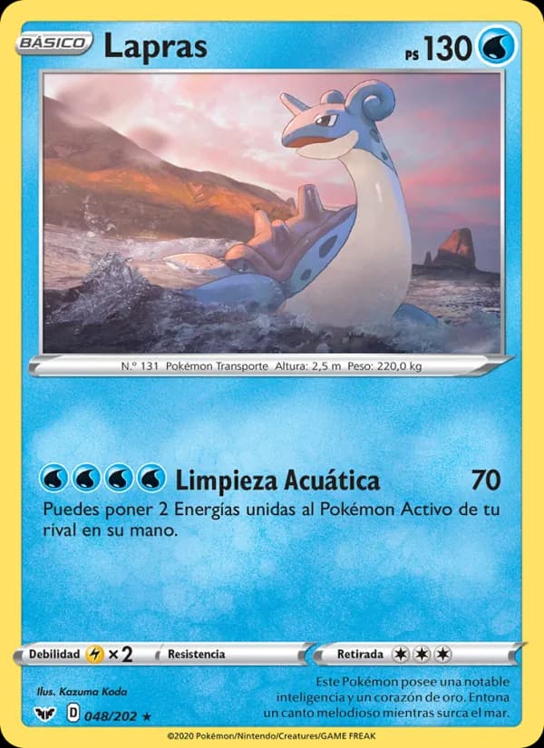 Lapras card in Spanish
