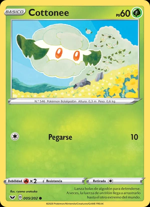 Cottonee card in Spanish
