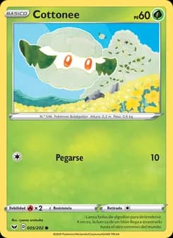 Cottonee card in Spanish