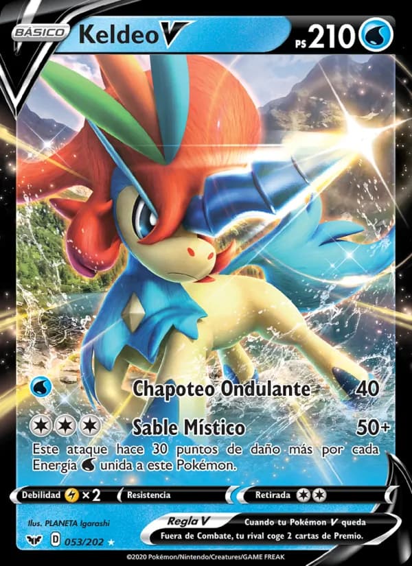 Keldeo V card in Spanish