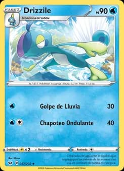 Drizzile card in Spanish
