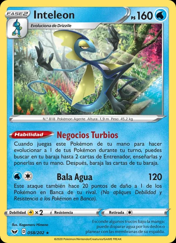 Inteleon card in Spanish