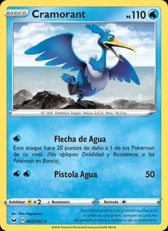 Cramorant card in Spanish
