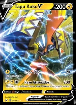 Tapu Koko V card in Spanish