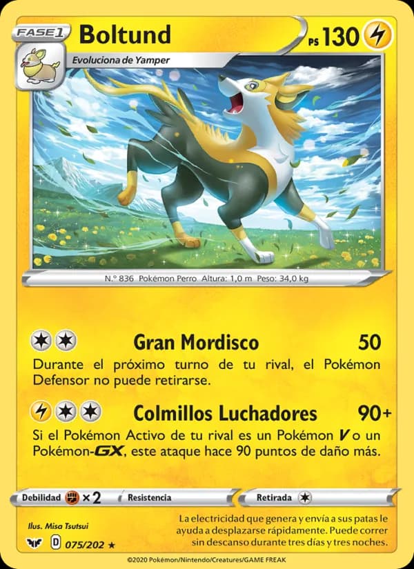 Boltund card in Spanish