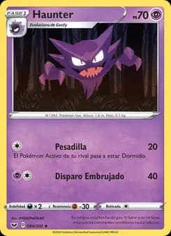 Haunter card in Spanish