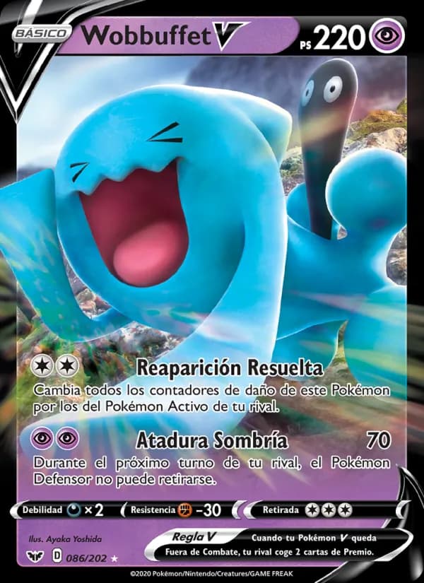 Wobbuffet V card in Spanish