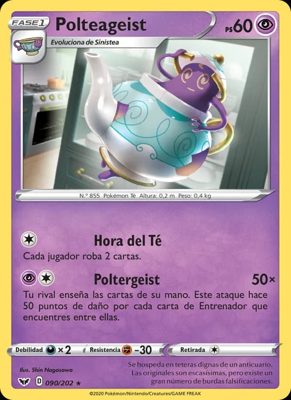 Polteageist card in Spanish