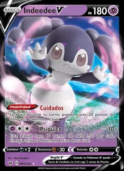 Indeedee V card in Spanish