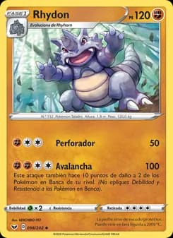 Rhydon card in Spanish