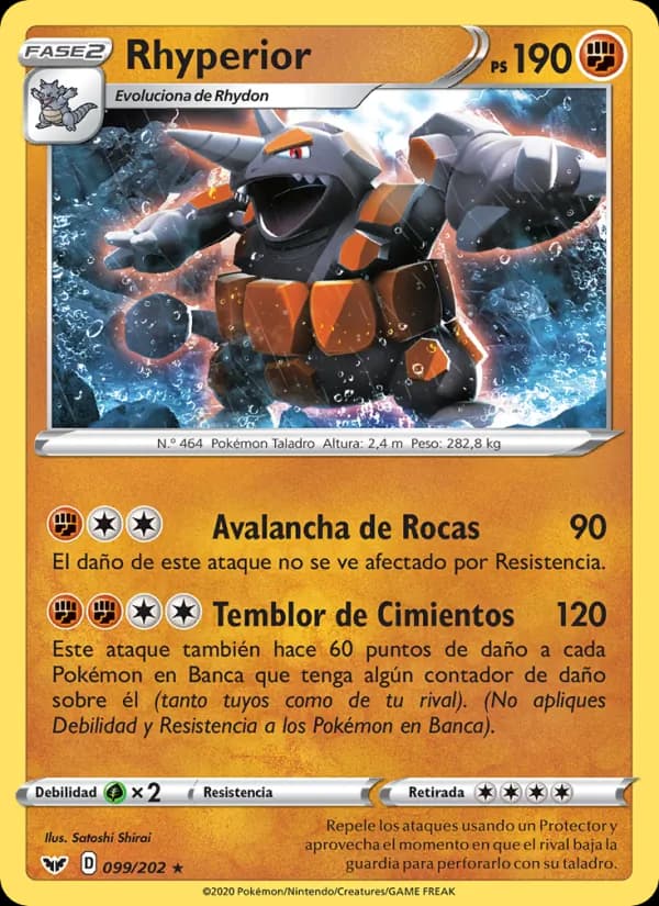 Rhyperior card in Spanish