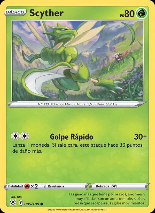 Scyther card in Spanish