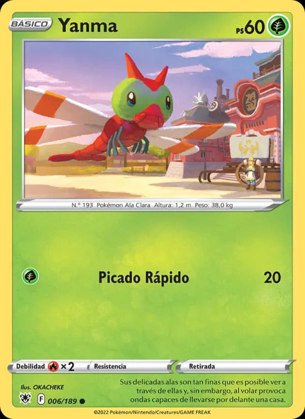Yanma card in Spanish