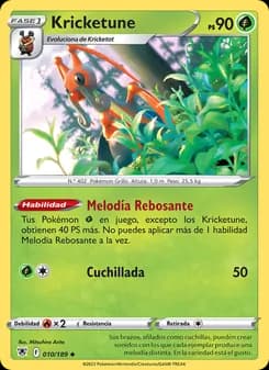 Kricketune card in Spanish