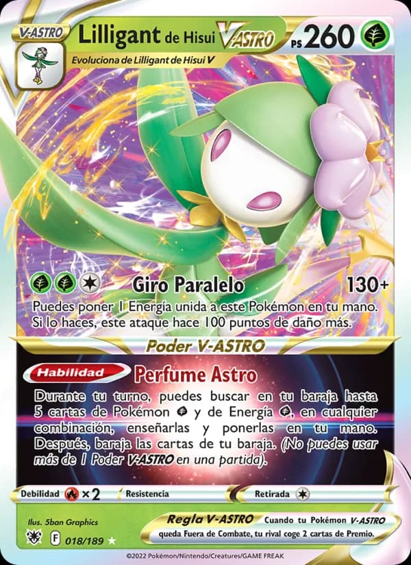 Lilligant de Hisui V-ASTRO card in Spanish