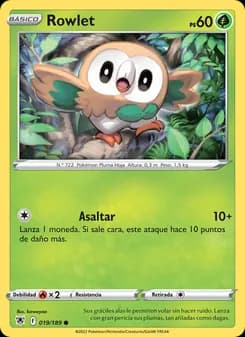 Rowlet card in Spanish
