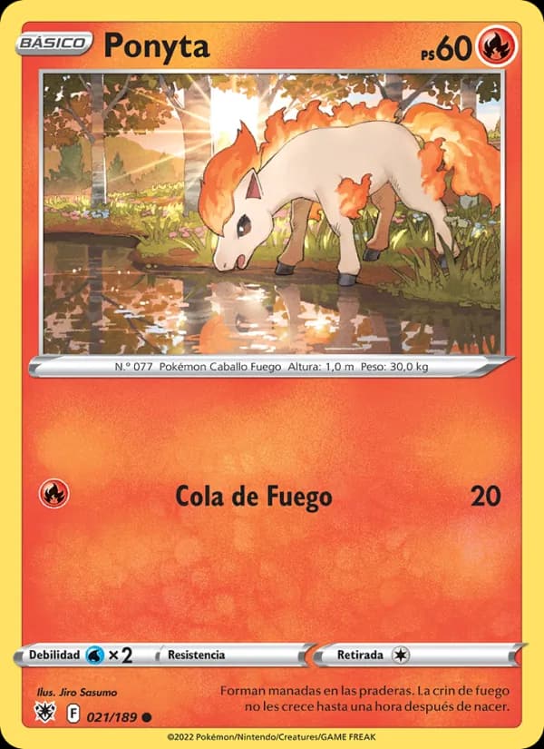 Ponyta card in Spanish