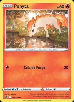 Ponyta card in Spanish