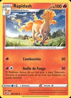 Rapidash card in Spanish