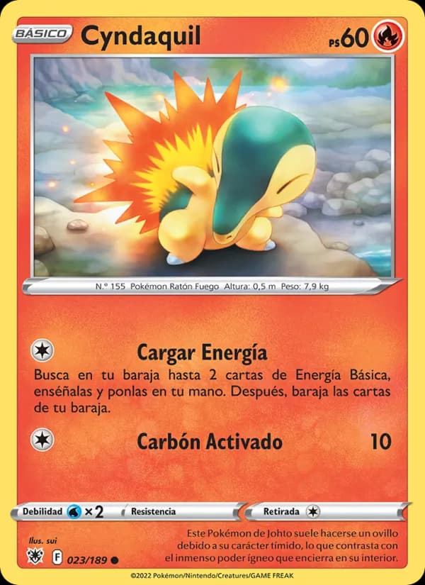 Cyndaquil card in Spanish