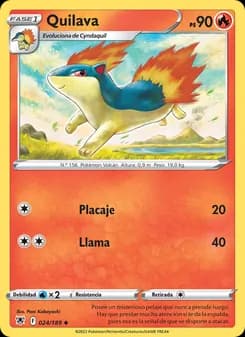 Quilava card in Spanish