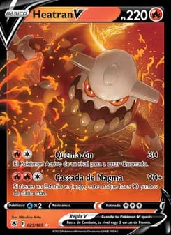 Heatran V card in Spanish