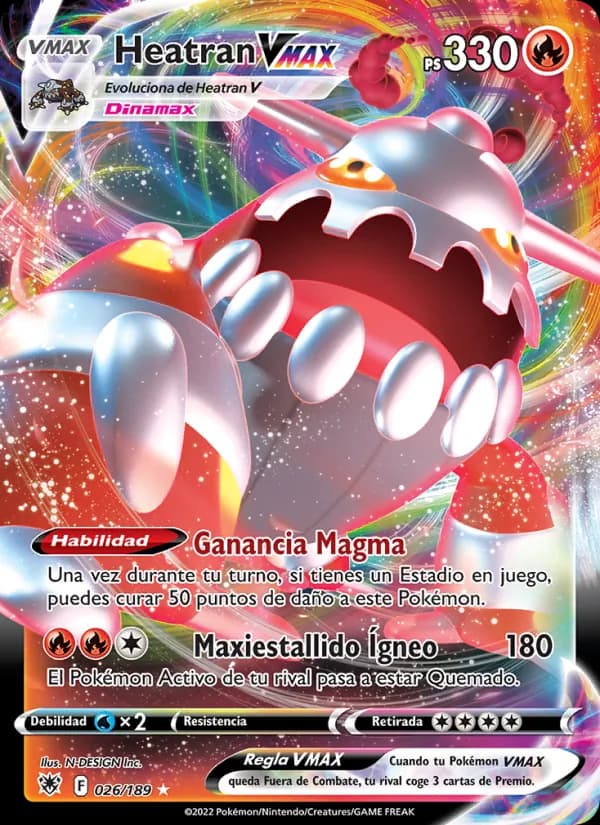 Heatran VMAX card in Spanish