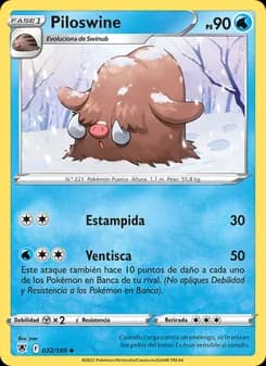 Piloswine card in Spanish