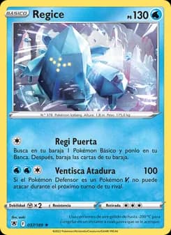 Regice card in Spanish