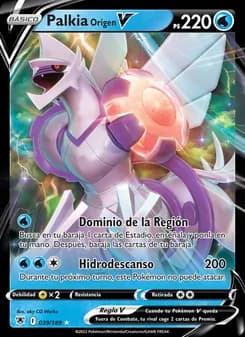 Palkia Origen V card in Spanish