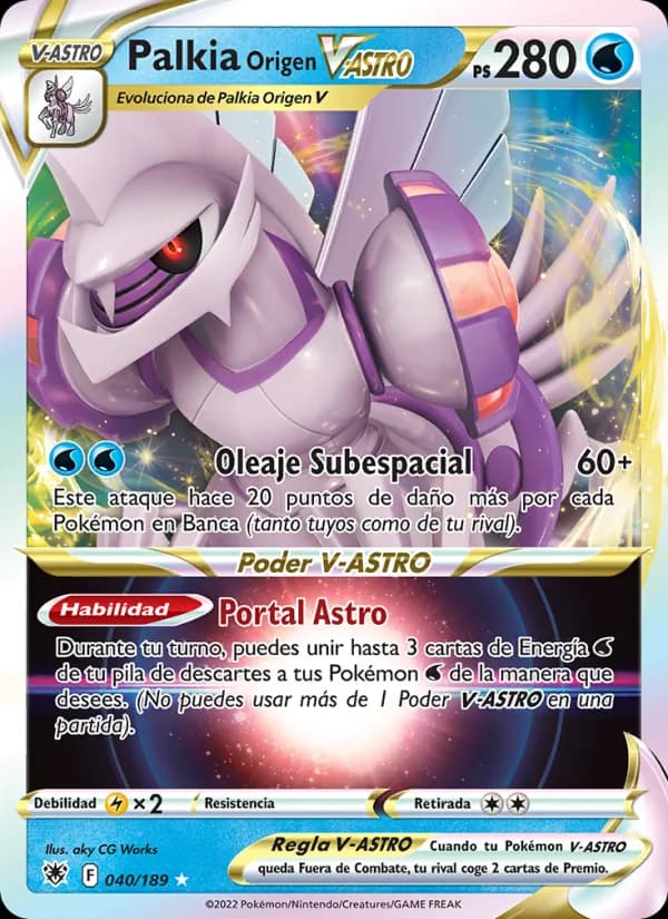 Palkia Origen V-ASTRO card in Spanish