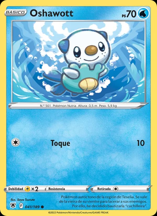 Oshawott card in Spanish