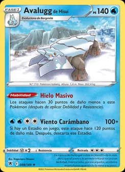 Avalugg de Hisui card in Spanish