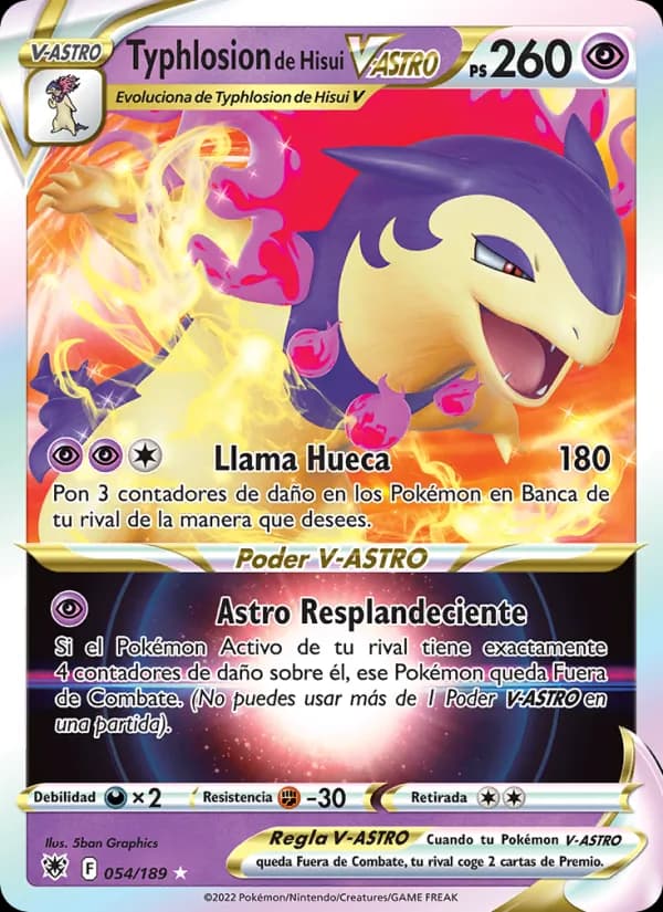Typhlosion de Hisui V-ASTRO card in Spanish