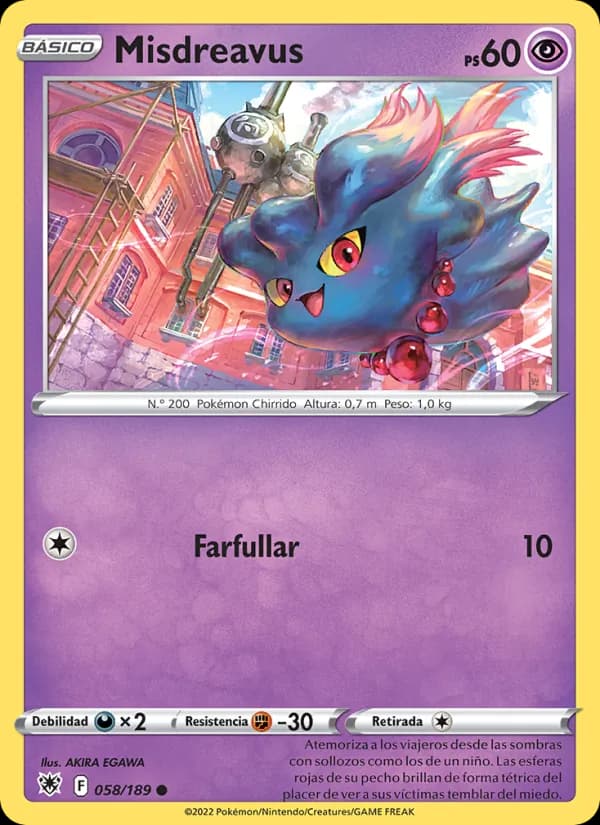 Misdreavus card in Spanish